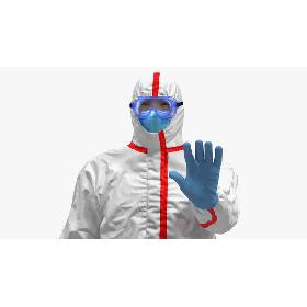 3D Chemical Protective Suit Rigged model